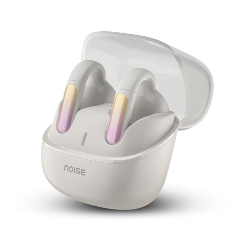 Noise Newly Launched Air Clips 2 Wireless Open Ear Earbuds with Clip Design, AirWave™ Technology,Up-to 40H Playtime, Dual Device Pairing, ENC,12mm Driver,BTv5.3 (Frost Ivory)|B0F66SKW7R