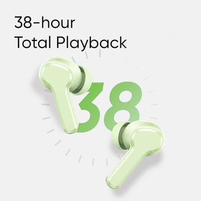 realme Earbuds T110 with Ai Enc for Calls, Upto 38 Hours of Playback and Fast Charging Bluetooth in Ear Headset (Punk Black, True Wireless)|B0D212YMD7