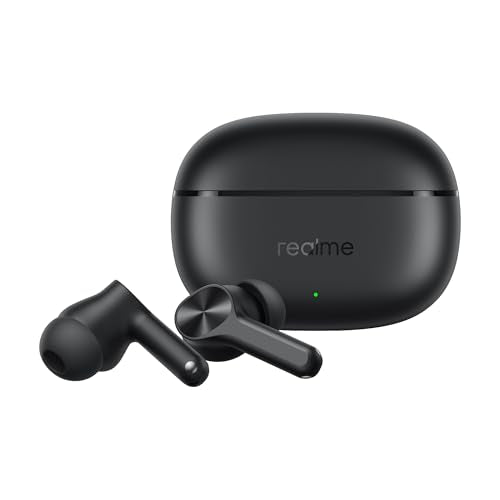 realme Earbuds T110 with Ai Enc for Calls, Upto 38 Hours of Playback and Fast Charging Bluetooth in Ear Headset (Punk Black, True Wireless)|B0D212YMD7