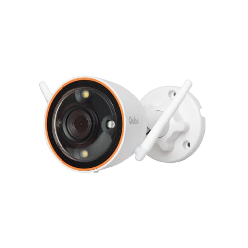 QUBO Smart Outdoor 2K 3MP 1296p WiFi Bullet Camera from Hero Group | Color Night Vision | AI Person Detection | Smart Spotlight | IP66 Weather Resistant | Made in India | 2024 Launch | (Pack of 1) (1) - Nalanda Enterprises
