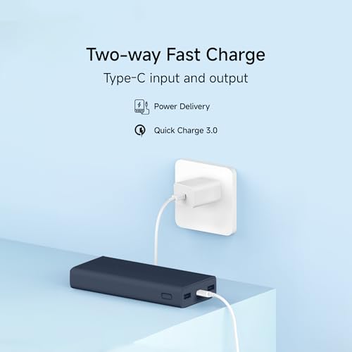 Xiaomi Power Bank 4i 20000mAh 33W Super Fast Charging PD |Smart 12 Layer Protection|Type C Input & Output|Triple Output Ports|Supports Android,Apple, Tablets, Earbuds,Watch(MI Powerbank),Blue|B0DCNZGW36