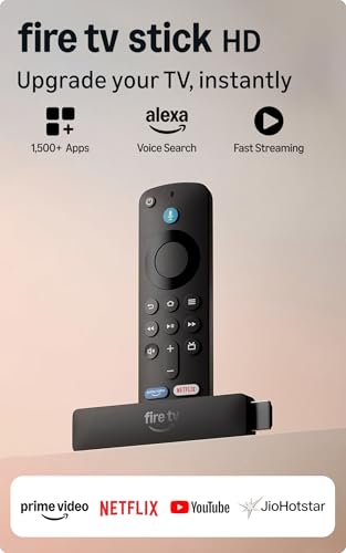 Amazon Fire TV Stick HD (newest model), our fastest HD stick yet, 1,500+ apps, Alexa Voice Remote, directly powered by your TV|B0DVJF7528