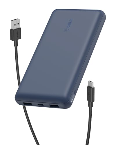 Belkin 20000 mAh Power Bank | Super Fast Charging | USB-C PD Port | 15W Charging for iPhone Series (16, 16 Pro Max), Samsung Galaxy, Google Pixel & More | 2 Years Warranty | Blue - Nalanda Enterprises