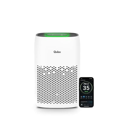 Qubo Smart Air Purifier Q500 for Home by Hero Group | 500 Sqft | 99.99% Allergen Removal |4-Layer True HEPA H13 Filter | 9000 Hrs Filter Life | App & Voice Control | Quiet Night Mode | BLDC Motor|B0CMH9TSVC