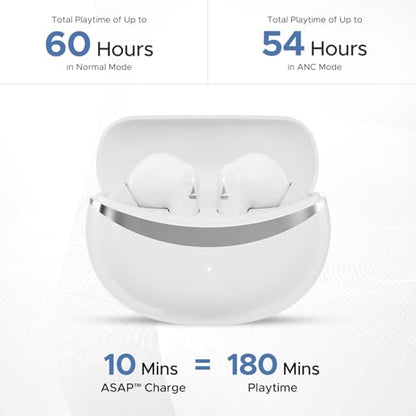 boAt Airdopes 131 Elite ANC, 32dB Active Noise Cancellation, 60HRS Battery, Ambient Mode, 4Mics ENx, Fast Charge, IPX5, v5.3 Bluetooth Earbuds, TWS Ear Buds Wireless Earphones with mic (Active Black)|B0DVZDYJQ1