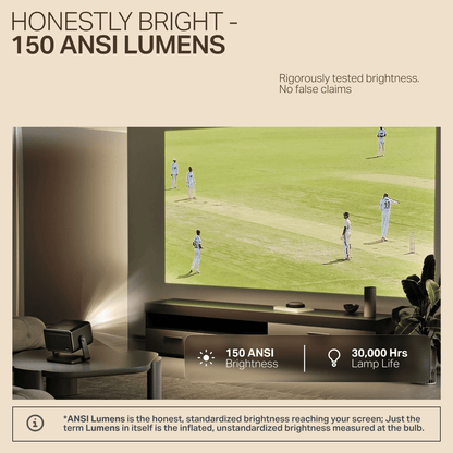 boAt Cinehead E1 | Smart Projector with 1080p Support, Android 13, and Up to 150” Big-Screen Viewing