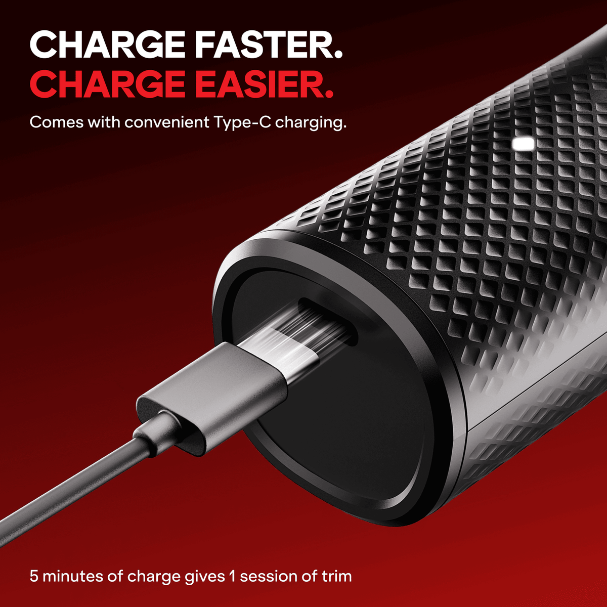 boAt Slazer S100 | Trimmer with 300-Min Runtime, Fast Charging, and Stainless Steel Blades