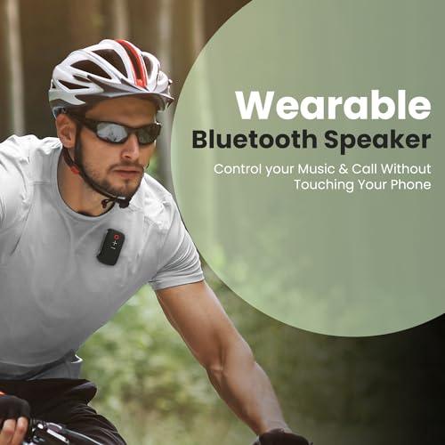 Portronics Talk Three Wearable Bluetooth Speaker with Mic, Magnetic/Spring Clip-On, Upto 10Hours Playtime, IPX5 Water/Dust Resistant, Bluetooth 5.3v, Big Buttons, Portable Speaker with Microphone - Nalanda Enterprises