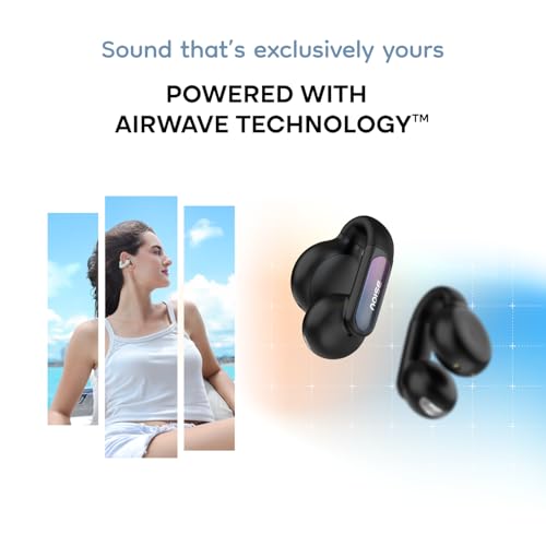 Noise Newly Launched Air Clips 2 Wireless Open Ear Earbuds with Clip Design, AirWave™ Technology,Up-to 40H Playtime, Dual Device Pairing, ENC,12mm Driver,BTv5.3 (Frost Ivory)|B0F66SKW7R