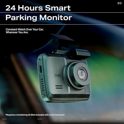 boAt 2026 Launch Hive Dashcam F1, 4K Ultra HD Front & Full HD Rear Recording, Sony STARVIS, ADAS Voice Commands, Dual Channel Recording, GPS Route Log, Wi-Fi, 150° Wide FOV, Smart Parking (Steel Blue)|B0GBWQC89L