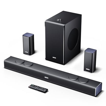 Mivi Superbars Nova 780 Watts Dolby Audio Home Theatre Speaker [New Launch], 5.1 Channel with Big Woofer, 3 Built-in + 2 Satellite Speakers, Multiple EQ, Home Theatre 5.1, Made in India Sound Bar|B0F3HQSPDR