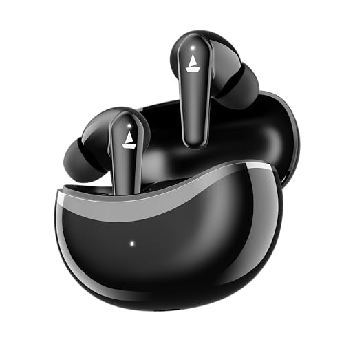 boAt Airdopes 131 Elite ANC, 32dB Active Noise Cancellation, 60HRS Battery, Ambient Mode, 4Mics ENx, Fast Charge, IPX5, v5.3 Bluetooth Earbuds, TWS Ear Buds Wireless Earphones with mic (Active Black) - Nalanda Enterprises