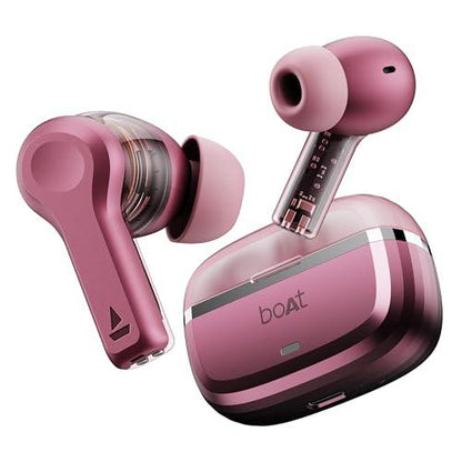 boAt Nirvana Space Truly Wireless in-Ear Earbuds w/ 360º Spatial Audio, ANC (~32dB),100HRS Playback,4 Mics w/AI-ENx™,in-Ear Detection,DLC Drivers, Multipoint Connectivity Ear Buds TWS (Cosmic Black) - Nalanda Enterprises