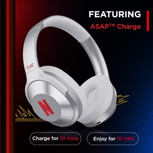 boAt Nirvana 751 ANC,65Hrs Battery,Hybrid (~33dB),Fast Charge,Ambient Sound Mode,Button Controls,Immersive Sound,Carry Pouch,Bluetooth Over Ear Headphones,Wireless Headphone with Mic(Gunmetal Grey)|B09MTRDQB5