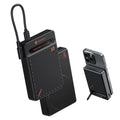 Portronics Chyro 10000mAh Magnetic Wireless Fast Charging Powerbank with MagSafe Mobile Stand,in-Built Type C Cable,20W Max Output for iPhone 12 & Above, Android & Other Qi Enabled Devices(Black)
