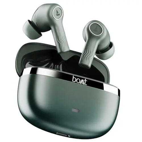 boAt Nirvana Ion ANC Pro Truly Wireless in Ear Ear Buds w/Hi-Res Audio w/LDAC, Upto 32 dB ANC, 120 Hrs Playback, Crystal Bionic Sound Powered by HiFi, ENx Tech, Hearables App(Blazing Comet) - Nalanda Enterprises