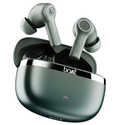 boAt Nirvana Ion ANC Pro Truly Wireless in Ear Ear Buds w/Hi-Res Audio w/LDAC, Upto 32 dB ANC, 120 Hrs Playback, Crystal Bionic Sound Powered by HiFi, ENx Tech, Hearables App(Blazing Comet) - Nalanda Enterprises