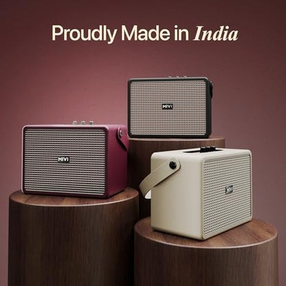 Mivi SuperBox Classic 120W Portable Bluetooth Speaker [New Launch] | Premium Sound with Built-in Subwoofer, Bass & Treble Control Knobs, AUX & USB Support | Made in India|B0FB44F3NZ