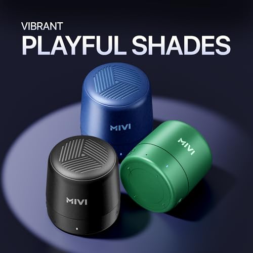 Mivi Play Bluetooth Speaker with 12 Hours Playtime. Wireless Speaker Made in India with Exceptional Sound Quality, Portable and Built in Mic-Black|B094RCC4L1