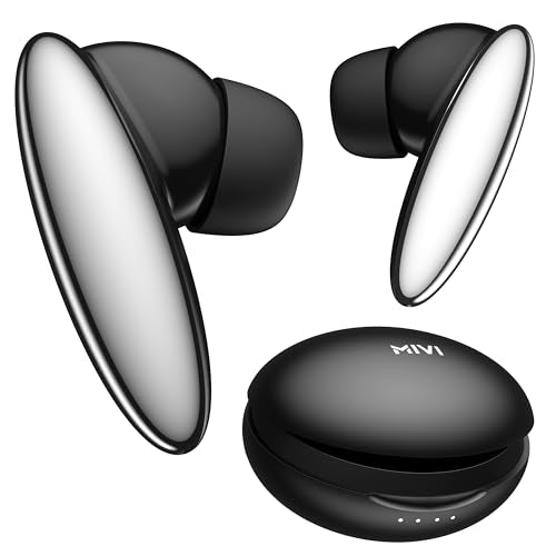 Mivi DuoPods K6 / Vibe Earbuds [New Launch], 60 Hours Playtime, AI-ENC for HD Calls, 13mm Drivers, IPX 4.0, BT v5.3, Made in India True Wireless Bluetooth Ear Buds - Nalanda Enterprises