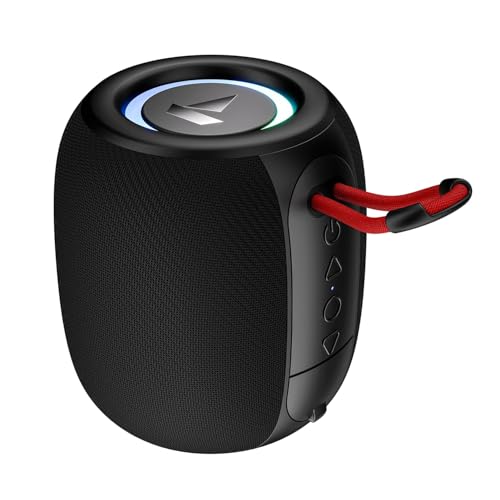 Boat Stone 208 Bluetooth Speaker, 5W Signature Sound, 52MM Drivers, 8H Battery, TWS Feature, Bluetooth Speaker, Wireless Speaker, Portable Speaker (Raging Black) - Nalanda Enterprises