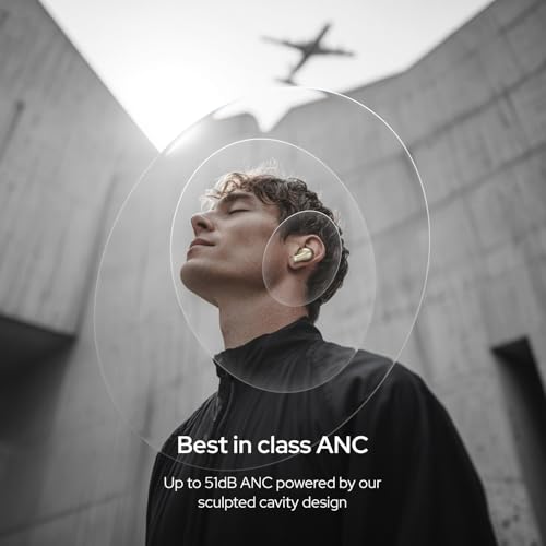 Noise Master Buds 2 with Sound by Bose (2026),51dB Adaptive ANC, Hi-Res LHDC Audio,360° Spatial Audio with Head Tracking, 6-mic ENC, Dual Pairing, Fast Charge & BT v6.1 (Aurum)|B0G2CD21GR