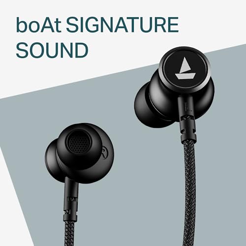 Boat Rockerz 113, 40H Battery, Dual Pair, Fast Charge, ENx Tech, Stream Ad Free Music via App Support, Magnetic Buds, Bluetooth Neckband, Wireless with Mic in Ear Earphones (Active Black)|B0F7Y54PJX