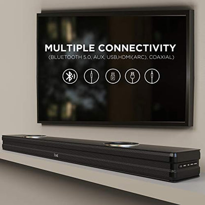Boat 2025 Launch Aavante Prime 5.1 7050D, Dolby Audio, 700W Signature Sound, 5.1CH with Wireless Subwoofer & Wireless Satellites, Bluetooth Sound bar, Home Theatre Soundbar Speaker (Premium Black)|B0FLYD83H7