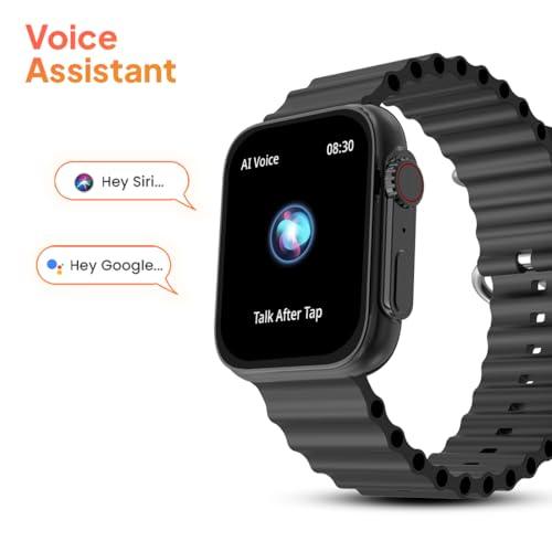 Fire-Boltt Supernova- 45.2mm AMOLED Display, 500 NITS Brightness, 368 * 448 px Resolution, Bluetooth Calling, 123 Sports Modes, Voice Assistant, Inbuilt Games (Black) - Nalanda Enterprises