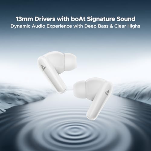 boAt Airdopes 131 Elite ANC, 32dB Active Noise Cancellation, 60HRS Battery, Ambient Mode, 4Mics ENx, Fast Charge, IPX5, v5.3 Bluetooth Earbuds, TWS Ear Buds Wireless Earphones with mic (Active Black)|B0DVZDYJQ1