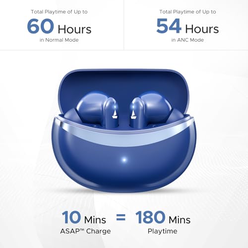 boAt Airdopes 131 Elite ANC, 32dB Active Noise Cancellation, 60HRS Battery, Ambient Mode, 4Mics ENx, Fast Charge, IPX5, v5.3 Bluetooth Earbuds, TWS Ear Buds Wireless Earphones with mic (Active Black)|B0DVZDYJQ1
