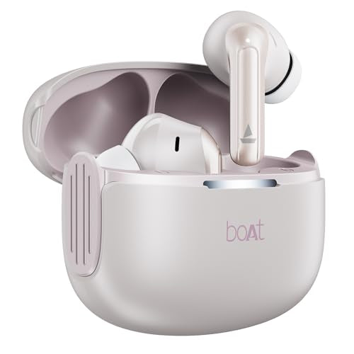 boAt Airdopes 219, 4Mics ENx, 40H Battery, Best in Segment for Calling, Stream Ad Free Music via App Support, Bluetooth Earbuds, TWS Ear Buds Wireless Earphones with mic (Carbon Black)|B0FC2Y3XGV