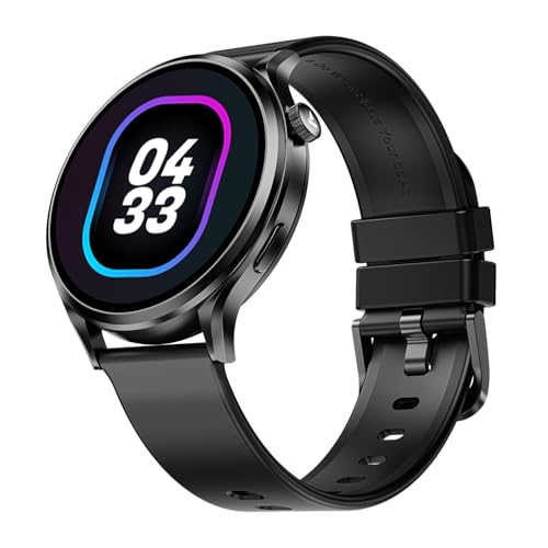 Boat Lunar Discovery Pro, 1.39" HD Display, Metal Body, QR Tray, Emergency SOS, Functional Crown, Multiple Sports Modes, HR,SpO2 & Sleep Tracking, Smart Watches for Men & Women (Steel Black)|B0FLK2QSHR