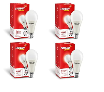 Eveready 18W LED Bulb | 1800 Lumen | 4KV Surge Protection | Long Life & Low Maintenance | BIS Certified | 1 Year Warranty | 100 Lumens Per Watt | Cool Day Light (6500K) | B22 | Pack of 2|B0759SHFNT