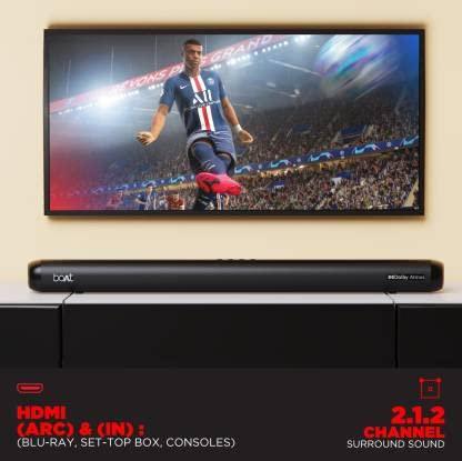 boAt Aavante Bar 4000DA | Powerful 200W Home Theatre Sound, 2.1.2 Channel, Dolby Atmos 3D Technology, Sleek & Minimal Design - Nalanda Enterprises