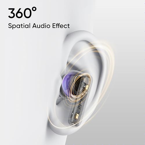 realme Buds T310 True Wireless in-Ear Earbuds with 46dB Hybrid ANC, 360° Spatial Audio, 12.4mm Dynamic Bass Driver, Upto 40Hrs Battery and Fast Charging (Vibrant Black)|B0DBGP48NW