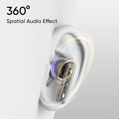 realme Buds T310 True Wireless in-Ear Earbuds with 46dB Hybrid ANC, 360° Spatial Audio, 12.4mm Dynamic Bass Driver, Upto 40Hrs Battery and Fast Charging (Vibrant Black)|B0DBGP48NW