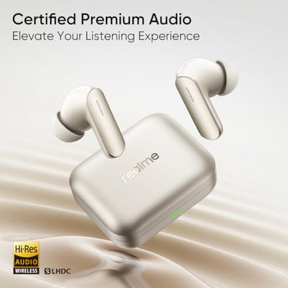 realme Earbuds Air 7 True Wireless,12.4mm Dynamic Bass Drivers,52Hrs Playtime,52dB Hybrid ANC,6 Mic ENC,45ms Low Latency,360° Spatial Audio,Hi-Res LHDC,IP55 Dust & Water Resistant,BT v5.4(SlateGrey)|B0F5GV3Y87