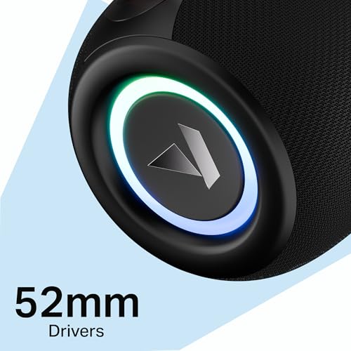 Boat Stone 208 Bluetooth Speaker, 5W Signature Sound, 52MM Drivers, 8H Battery, TWS Feature, Bluetooth Speaker, Wireless Speaker, Portable Speaker (Raging Black)|B0FNMSD44Y