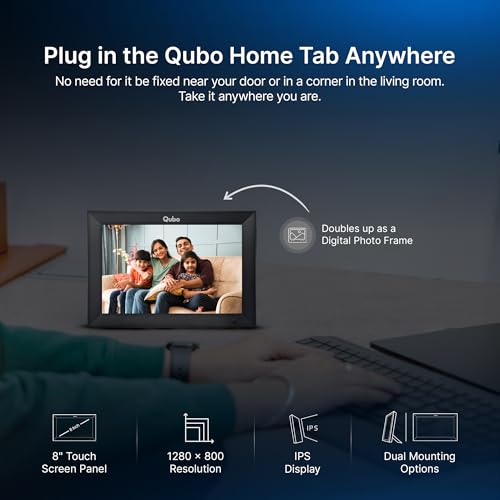 Qubo Instaview New Age Video Doorphone from Hero Group | 3MP Video Doorbell Pro 2K + Wireless Home Tab 1296p Resolution | Instant Phone & Tab Visitor Video Call | 2-Way Talk | Chime|B0D1C285WF
