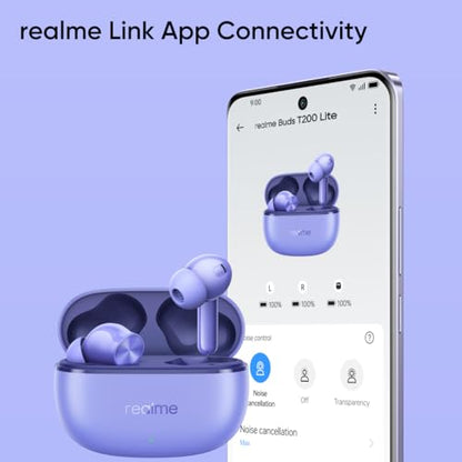 realme Earbuds T110 with Ai Enc for Calls, Upto 38 Hours of Playback and Fast Charging Bluetooth in Ear Headset (Punk Black, True Wireless)|B0D212YMD7