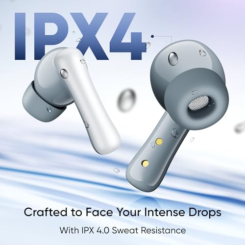 Mivi DuoPods i2 True Wireless Earbuds - 45H+ Playtime, HD Calls, Fast Charging, 13mm Bass Drivers, IPX4 Sweatproof, v5.3 Bluetooth in Ear Ear Buds Wireless, Made in India|B0CRTRNR2L
