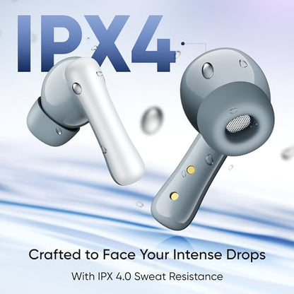 Mivi DuoPods i2 True Wireless Earbuds - 45H+ Playtime, HD Calls, Fast Charging, 13mm Bass Drivers, IPX4 Sweatproof, v5.3 Bluetooth in Ear Ear Buds Wireless, Made in India|B0CRTRNR2L