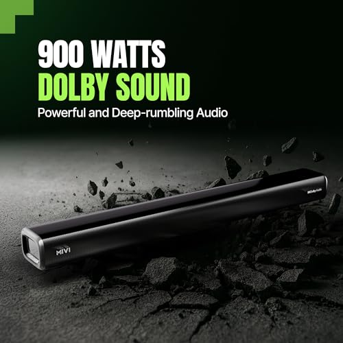 Mivi Superbars Cinematic 900W Premium Dolby Home Theatre System [Newly Launch] with Dual Subwoofers soundbar, 5.2 Channel, EQ & Input Modes, BT v5.3, Sound bar|B0F2GQ8YVL