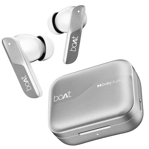 boAt Airdopes 800 True Wireless in Ear Ear Buds w/Dolby Audio, Adaptive EQ by Mimi, 40 Hours Playback, 4 Mics w/AI-ENx™, in-Ear Detection & Hearables App Support - Nalanda Enterprises