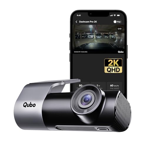 Qubo (2025 Edition) Car Dash Camera Pro 2K Resolution QHD Dash Cam from Hero Group | Made in India | USB Input | Wide Angle View | G-Sensor | Wi-Fi | Emergency Recording | Supports Up to 1 TB SD Card|B09VC969B4