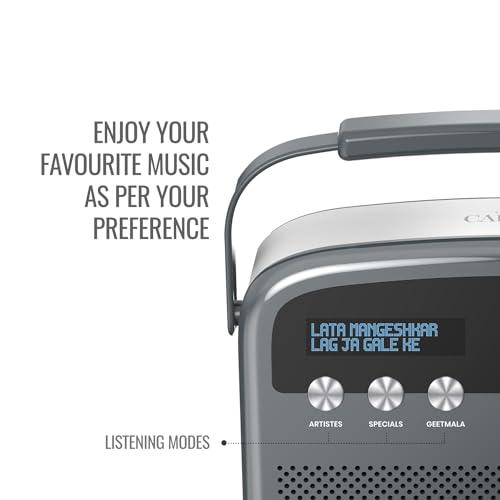 Saregama Carvaan Lite Hindi - Portable Music Player with 3000 Pre-Loaded Evergreen Songs, FM/BT/AUX (Graphite Grey) - Nalanda Enterprises
