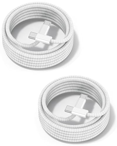 DR VAKU® 1 Meter Nylon Braided Type C to Type C Cable for iPhone 15/15 Plus/15 Pro/15 Pro Max, Samsung Galaxy S24/S23/S22/S21 FE, Macbook, Laptop & Other Android Devices (Pack of 4)|B0D9NZK5SB