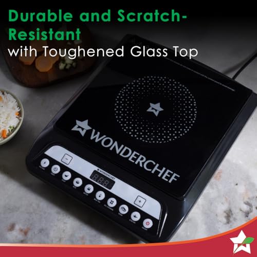 Wonderchef Power 1400W Induction Cooktop with 11 Preset Functions, Push Touch Control Button Induction Cooktop, 2 Years Warranty|B0CJJ2WPRV