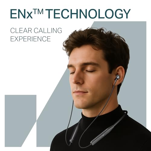 Boat Rockerz 113, 40H Battery, Dual Pair, Fast Charge, ENx Tech, Stream Ad Free Music via App Support, Magnetic Buds, Bluetooth Neckband, Wireless with Mic in Ear Earphones (Active Black)|B0F7Y54PJX